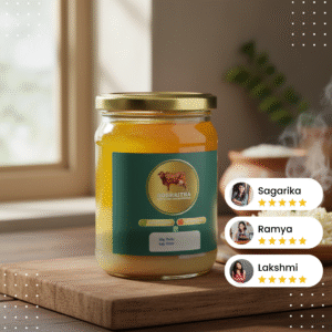 A2 Bilona Cow Ghee - Farm Fresh Pure Ghee from A2 Desi cows | GoGhritha | 1000 ml